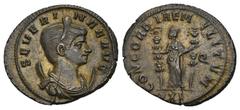 ROMAN COINS MÜNZEN DER RÖMISCHEN KAISERZEIT Aurelianus, 270-275 für Severina. B-Antoninian, 274/275, Siscia, 9. Emission, 4. Offizin; 4,37 g. Drapierte Büste r. mit Diadem auf Mondsichel//Concordia st
