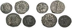 ROMAN COINS MÜNZEN DER RÖMISCHEN KAISERZEIT Probus, 276-282. B-Antoninian, 277, Lugdunum, 4. Emission; 4,18 g. a) Gepanzerte Büste r. mit Strahlenbinde//Fides steht l. mit zwei Feldzeichen (Bastien 19