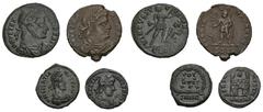 ROMAN COINS MÜNZEN DER RÖMISCHEN KAISERZEIT Vetranio, 350. Æ-Centenionalis, 350, Siscia, 5. Offizin; 2,31 g. a) Drapierte Büste r. mit Lorbeerkranz//Kaiser steht r. mit Speer und Globus, davor Gefange