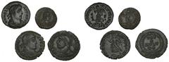 ROMAN COINS MÜNZEN DER RÖMISCHEN KAISERZEIT Julianus II. Apostata, 360-363. Æ-Centenionalis, 361/363, Sirmium, 1. Offizin; 2,97 g. a) Gepanzerte Büste l. mit Helm, Schild und Speer//VOT/X/MVLT/XX in K