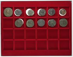 ROMAN COINS LOTS RÖMISCHER MÜNZEN Bearbeitete Bronzen der Römischen Kaiserzeit: Enthalten sind Prägungen von Tiberius bis Septimius Severus, darunter des Nero Claudius Drusus, der Agrippina, des Nero,