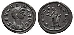 ROMAN COINS MÜNZEN DER RÖMISCHEN KAISERZEIT Aurelianus, 270-275 für Severina. Æ-Denar, 275, Rom, 11. Emission; 2,87 g. Drapierte Büste r.//Venus steht l. mit Cupido und Zepter. CBN 266 ff.; MIR 141 t;