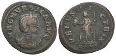 ROMAN COINS MÜNZEN DER RÖMISCHEN KAISERZEIT Carinus, 283-285 für Magnia Urbica. Æ-Antoninian, Rom; 3,12 g. Drapierte Büste r. mit Diadem auf Mondsichel//Venus steht l. mit Helm und Zepter, zu ihren Fü