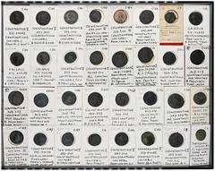 ROMAN COINS LOTS RÖMISCHER MÜNZEN Bronzemünzen des Constantinus I. und seiner Söhne: Enthalten sind meist Folles des Constantinus I. (23x), Crispus (3x), Constantinus II. (16x), Constantius II. (16x) 