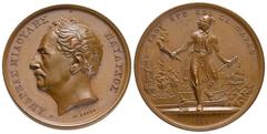 EUROPEAN COINS AND MEDALS GREECE Zeit der Befreiungskriege, 1821-1830. Bronzemedaille 1825, von K. Lange, auf Andreas Miaulis, *1768 Negroponte, Ó1835 Athen, griechischer Admiral und Freiheitskämpfer,