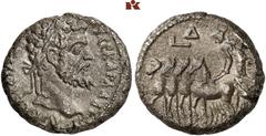 ÄGYPTEN UND ROM PRÄGUNGEN DER RÖMISCHEN MÜNZSTÄTTE ALEXANDRIA BIS ZUM ENDE DER BINNENWÄHRUNG ÄGYPTENS. Septimius Severus, 193-211. Hier geht's zur Video-Besichtigung B-Tetradrachme, Jahr 4 (= 195/196)