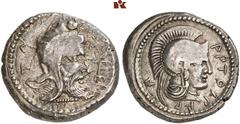 MÜNZEN DER ANTIKEN WELT AUS VERSCHIEDENEM BESITZ GRIECHISCHE MÜNZEN. LYCIA Artumpara. AR-Stater, um 370 v. Chr., Tlos; 8,09 g. Kopf r. mit Kyrbasia//Athenakopf r. mit attischem Helm. Müseler VIII, 31 
