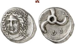 MÜNZEN DER ANTIKEN WELT AUS VERSCHIEDENEM BESITZ GRIECHISCHE MÜNZEN. LYCIA Perikle. AR-Tetrobol, 380/360 v. Chr.; 3,10 g. Drapierte Büste v. v. mit Lorbeerkranz//In rundem Incusum: Triskelis. Müseler 