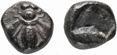 GREEK COINS IONIA EPHESOS. AR-1/24 Stater, 550/500 v. Chr.; 1 g. Biene//Incusum. SNG Kayhan vergl. 115. Sehr schön