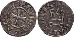 COINS OF THE CRUSADERS COINS OF THE CRUSADERS ATHEN Guido II. de la Roche, 1287-1308. Denier, Theben; 0,86 g. Kreuz//Kastell. Metcalf² 1071 (Variante 1e). Min. Doppelschlag, sehr schön