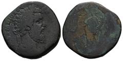 ROMAN COINS MÜNZEN DER RÖMISCHEN KAISERZEIT Didius Julianus, 193. Æ-Sesterz, Rom; 21,36 g. Kopf r. mit Lorbeerkranz//Fortuna steht l. mit Steuerruder auf Globus und Füllhorn. BMC 25; Coh. 12; RIC 15. 