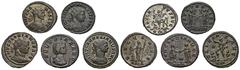 ROMAN COINS MÜNZEN DER RÖMISCHEN KAISERZEIT Aurelianus, 270-275. Æ-Antoninian, 274, Siscia; a) Aurelianus: 3,94 g. Gepanzerte Büste r. mit Strahlenbinde//Sol steht l. mit erhobener Rechten und Globus,