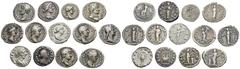 ROMAN COINS LOTS RÖMISCHER MÜNZEN Kaiserzeitliche Denare (3): Enthalten sind Denare des Hadrianus (5x), der Sabina (1x), Diva Faustina mater (2x), Faustina filia (2x sowie 1x als Diva) und der Lucilla