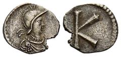 BYZANTINE COINS BYZANZ Iustinianus I., 527-565. AR-1/3 Siliqua, 530/580, Constantinopolis; 0,95 g. Drapierte Büste der Constantinopolis r. mit Helm//K. Bendall, Anonymous Silver Coinage of the 4th to 