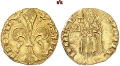 FRANKREICH/FEODALES. AVIGNON. Jean XXII., 1316-1334. Florin d'or o. J. 3,50 g. Münzzeichen Tiara. Duplessy 1782 (dort unter Anonym, 14. Jahrhundert); Fb. 27; Muntoni 2 (dort unter Anonym, 14. Jahrhund