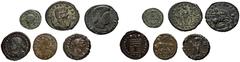 ROMAN COINS ROMAN COINS LOTS RÖMISCHER MÜNZEN Lot meist spätrömischer Bronzemünzen: Enthalten sind Kleinfolles der Typen Populus Romanus und Urbs Roma, ein Trierer Follis des Constantinus II. und eine