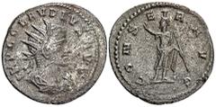 ROMAN COINS ROMAN COINS MÜNZEN DER RÖMISCHEN KAISERZEIT Claudius II. Gothicus, 268-270. B-Antoninian, 268, Antiochia, 1. Emission; 4,1 g. Drapierte Büste r. mit Strahlenbinde//Serapis steht l. mit Zep