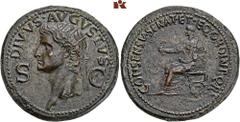 ROMAN COINS ROMAN COINS MÜNZEN DER RÖMISCHEN KAISERZEIT Gaius Caligula, 37-41 für Divus Augustus. Æ-Dupondius, Rom; 15,48 g. Kopf l. mit Strahlenbinde//Augustus sitzt l. mit Zweig. BMC 88; Coh. 87; RI