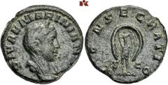 ROMAN COINS ROMAN COINS MÜNZEN DER RÖMISCHEN KAISERZEIT Valerianus, 253-260 für Diva Mariniana. Æ-As, 256, Rom; 8,04 g. Drapierte Büste r. mit Schleier und Diadem//Pfau v. v. Coh. 8; MIR 224; RIC 11. 