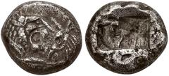 GREEK COINS LYDIA Kroisos, 561-546 v. Chr. AR-1/2 Stater, Sardeis; 5,18 g. Löwen- und Stierprotome einander gegenüber//Zweigeteiltes Incusum. SNG v. Aulock vergl. 2877 ff. Feine Tönung, sehr schön Exe