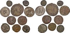 ROMAN COINS LOTS RÖMISCHER MÜNZEN Lot 3./4. Jahrhundert: Enthalten sind Antoniniane und Folles verschiedener Regenten unter anderem des Probus, Diocletianus, Licinius, Constantinus I. und des Gratianu