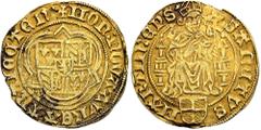EUROPEAN COINS AND MEDALS THE NETHERLANDS UTRECHT Bistum. David von Burgund, 1456-1496. Goldgulden (Florin d'or) o. J. St. Martinsgoldgulden. 3,37 g. Delm. 945; Fb. 190. GOLD. Fassungsspuren (?), etwa