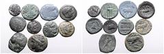 Group Lots Greek Coins, Macedonian Kingdom, Selection of 10 coins of the Kings of Macedon, inclusive: Philip II, Alexander III (3 different types but also lifetime issue with an Eagle on the Reverse),