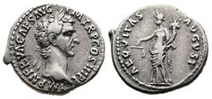 Roman Imperial Nerva, 96-98 AD. AR Denarius (19 mm, 3,44 g.). Rome, 97 AD. IMP NERVA CAES AVG P M TR P II COS III P P Laureate head of Nerva to right. Rev. AEQVITAS AVGVST Aequitas standing front, hea