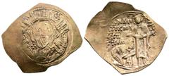 Byzantine Empire Andronicus II Palaeologus, 1282-1328. Gold Hyperpyron (29.3 mm, 4.17 g.), Constantinopolis, 1282-1294. Bust of Virgin Mary, orans, within city walls furnished with six groups of tower