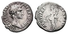 Roman Imperial Nerva, 96-98. AR Denarius (18.1 mm, 2.69 g.). Rome, AD 97. IMP NERVA CAES AVG P M TR P II COS III P P, laureate head of Nerva to right. Rev. AEQVITAS AVGVST, Aequitas standing front, he