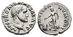 Roman Imperial Galba, AD 68 – 69. AR Denarius (18.5 mm, 3.28 g.). Rome mint, circa July 68 -January 69. IMP SER GALBA CAESAR AVG, laureate and draped bust of Galba to right. Rev. SALVS GEN HVMANI, For
