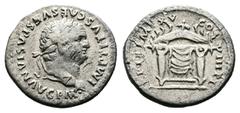 Roman Imperial Titus, AD 79 – 81. AR Denarius (18 mm, 3.01 g.). Rome mint, AD 80. IMP TITVS CAES VESPASIAN AVG PM•, laureate head of Titus to right. Rev.: TR P IX IMP XV COS VIII P P, Throne of Jupite