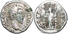 Münzen - Antike Didius Iulianus 193 Römische Münzen, Römisches Kaiserreich. Denarius, März-Mai 193 n. Chr.. Av.: Kopf mit Lorbeerkranz n.r. Rv.: Concordia-Fides mit zwei Standarten v.v., Kopf n.l. Ex 