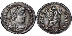World Coins Roman Coins, Empire, Valentinian II (375-392 AD), Siliqua, n.d., Treveri, Ag. 1,88 g, RIC 27b, VF+