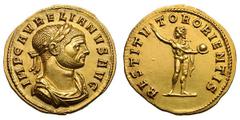Aurelian. 270-275 AD. Aureus, 5.27g. (h). Siscia, 274-5 AD. Obv: IMP C AVRELIANVS AVG Bust laureate, draped, cuirassed right, seen from front. Rx: RESTITV - TOR ORIENTIS Sol standing right, head left,