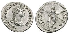 Julia Titi. . Denarius, 3.03g. (h). Rome, 79-81 AD. Obv: IVLIA AVGVSTA TITI AVGVSTI F. Bust diademed, draped right, hair in plait down back. Rx: VENVS - AVGVST Venus viewed half from back, nude except