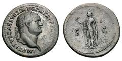 Titus. 79-81 AD. Sestertius, 22.35g. (h). Rome, 80-1 AD. Obv: IMP TITVS CAES VESP AVG P M TR P P P COS VIII Head laureate right. Rx: S - C across field, Spes advancing left holding flower and raising 