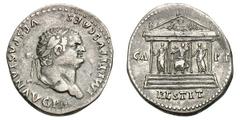 Titus. 79-81 AD. Cistophorus, 11.16g. (h). Struck at Rome for circulation in Asia, 80-1 AD. Obv: IMP TITVS CAES - VESPASIAN AVG P M Head laureate right. Rx: CA - PIT across field, RESTIT in exergue, T