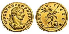 Probus. 276-282 AD. Aureus, 6.15g. (h). Serdica. Obv: IMP C M AVR PROBVS P AVG Bust laureate, draped, cuirassed right. Rx: MARS -V - I - CTOR Helmeted, nude Mars advancing right, holding spear and tro