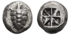 Attica. Aegina. 510-490 BC. Stater, 12.18g. (h). Obv: Sea-turtle of proto-tortoise type with heavily segmented shell. Rx: Incuse "mill-sail". Milbank 12. Arnold-Biuchhi, Beer-Tobey and Waggoner, ANSMN