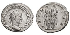 Trajan Decius. 249-251 AD. Antoninianus, 3.74g. (h). Rome. Obv: IMP C M Q TRAIANVS DECIVS AVG Bust radiate, cuirassed right. Rx: PANNON - IAE The two Pannonias, Upper and Lower, both veiled, standing 