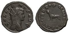 Gallienus. 253-268 AD. Antoninianus, 3.25g. (h). Rome, c. 267-8 AD. Obv: GALLIE - NVS AVG Head radiate right. Rx: LIBERO.P.CONS A, interrupted in exergue by remains of legend from the undertype, BERO.
