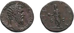 Didius Julianus. 193 AD. Sestertius, 20.14g (4h). Rome. Obv: IMP CAES M DID S - EVER IVLIAN AVG Head laureate right. Rx: RECTOR ORBIS S C Didius Julianus, bare-headed, togate, standing left holding gl