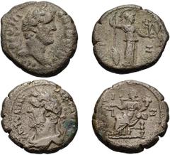 Lot of four billon tetradrachms of Antoninus Pius and Faustina II, including three ex Dattari. (1) Antoninus Pius, Year 7 = 143/4 AD, 12.54g. Head laureate right / Athena standing right holding spear 