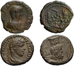 Lot of four billon tetradrachms of Severus Alexander, including two ex Dattari. (1) Severus Alexander as Caesar, Year [5] = 221/2 AD, 10.29g. Bare-headed, draped, cuirassed bust right / Nilus reclinin