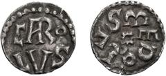 World Coins CAROLINGIAN. Charlemagne, Denier. Melle mint. 768-814. Denier, 1.11g (0h). Melle, 771-793/4 AD. Carolingian. 768-814. Denier, 1.11g. Melle. 771-793/4 AD. Obv: C(AR)o/LVS in two lines. Rx: 