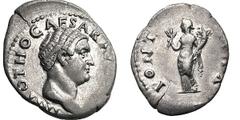 Otho. (69 AD). Silver denarius (2.85 gm). Rome. IMP OTHO CAESAR AVG [TR P], head bare right / PONT MAX, Ceres standing left, holding wheat ears and cornucopia. BMCRE 9. CBN 24. Cohen 11 (12 Fr.). RIC 