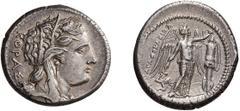 Ancient Greek Sicily, Syracuse, Agathokles. Tetradrachm. 317-287 BC. Tetradrachm, 16.91g (12h). Syracuse, c. 310-295 BC. Obv: ΚΟPAΣ Head of Kore right, wearing stalk of grain as wreath. Rx: ΑΓΑΘΟΚΛΕΙΟ