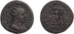 Roman Empire Trajan Decius. Double Sestertius. 249-251 AD. Double Sestertius, 42.18g (1h). Rome. Obv: IMP C M Q TRAIANVS DECIVS AVG Bust radiate, cuirassed right, seen from front. Rx: VICT - ORIA AV -
