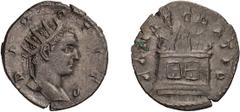 Roman Empire Divus Titus. Antoninianus. 79-81 AD. Antoninianus, 3.87g (1h). Rome, restored by Trajan Decius, 250-1 AD. Obv: DIVO TITO Radiate head of Divus Titus r. Rx: CONSECRATIO Rectangular, lighte